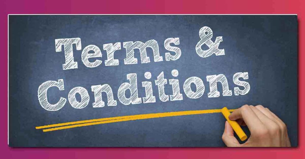 terms and conditions